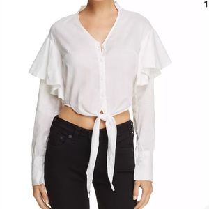 MLM Label Miller Button Down Cropped Blouse